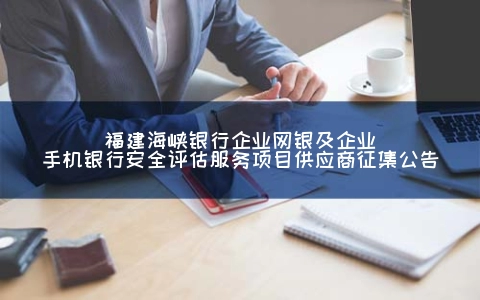 福建海峡银行企业网银及企业手机银行安全评估服务项目供应商征集公告