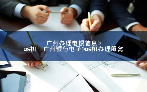 广州申请电银信息POS机(广州银行电子POS机申请服务)